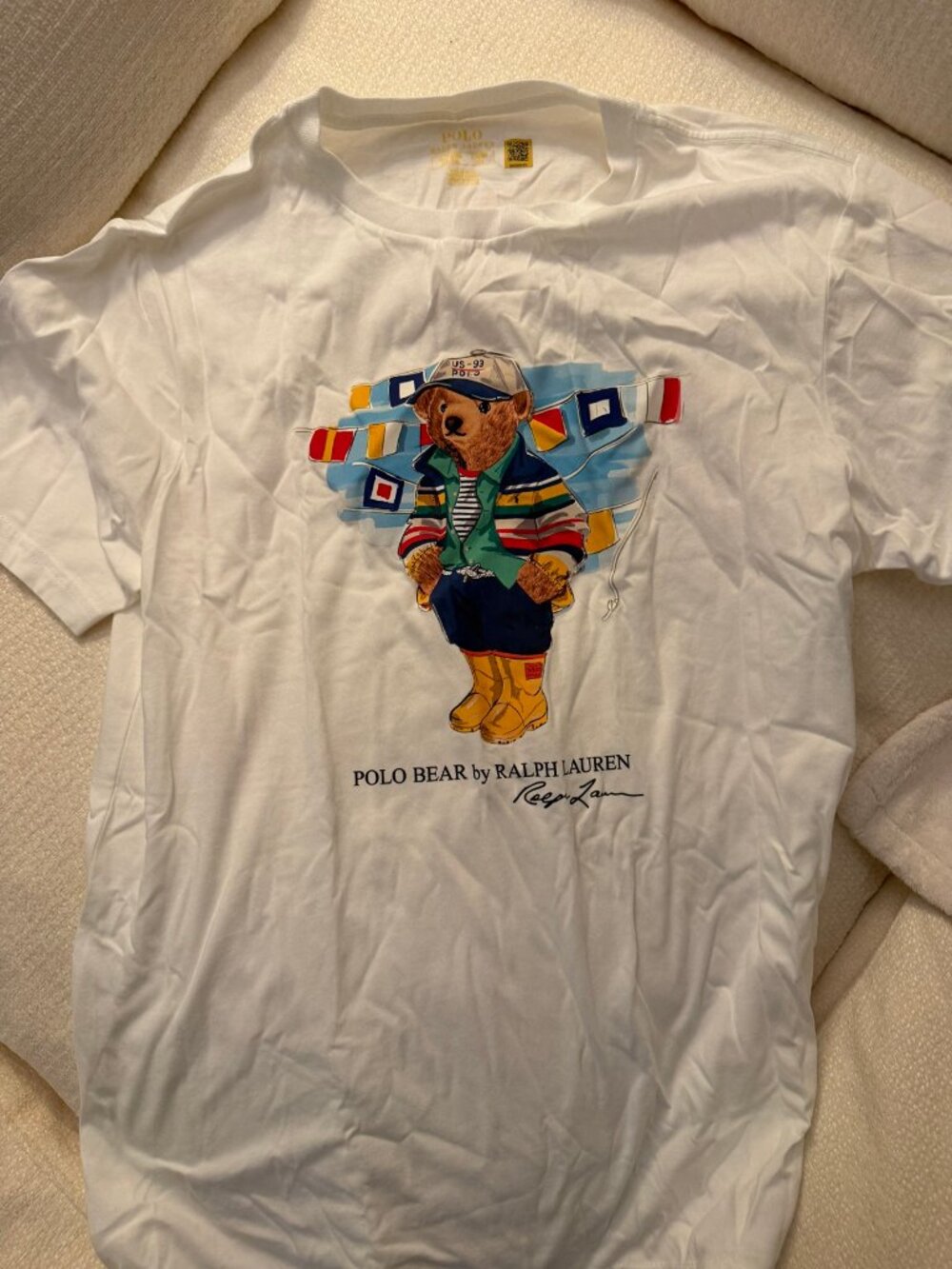 Polo Ralph Lauren White Polo Bear T-Shirt Unisex XL